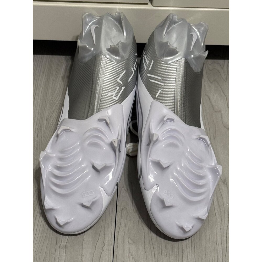 Nike Vapor Edge Pro 360 2 White Silver Football Cleats DA5456-102 Men's Size 13 - Picture 10 of 12